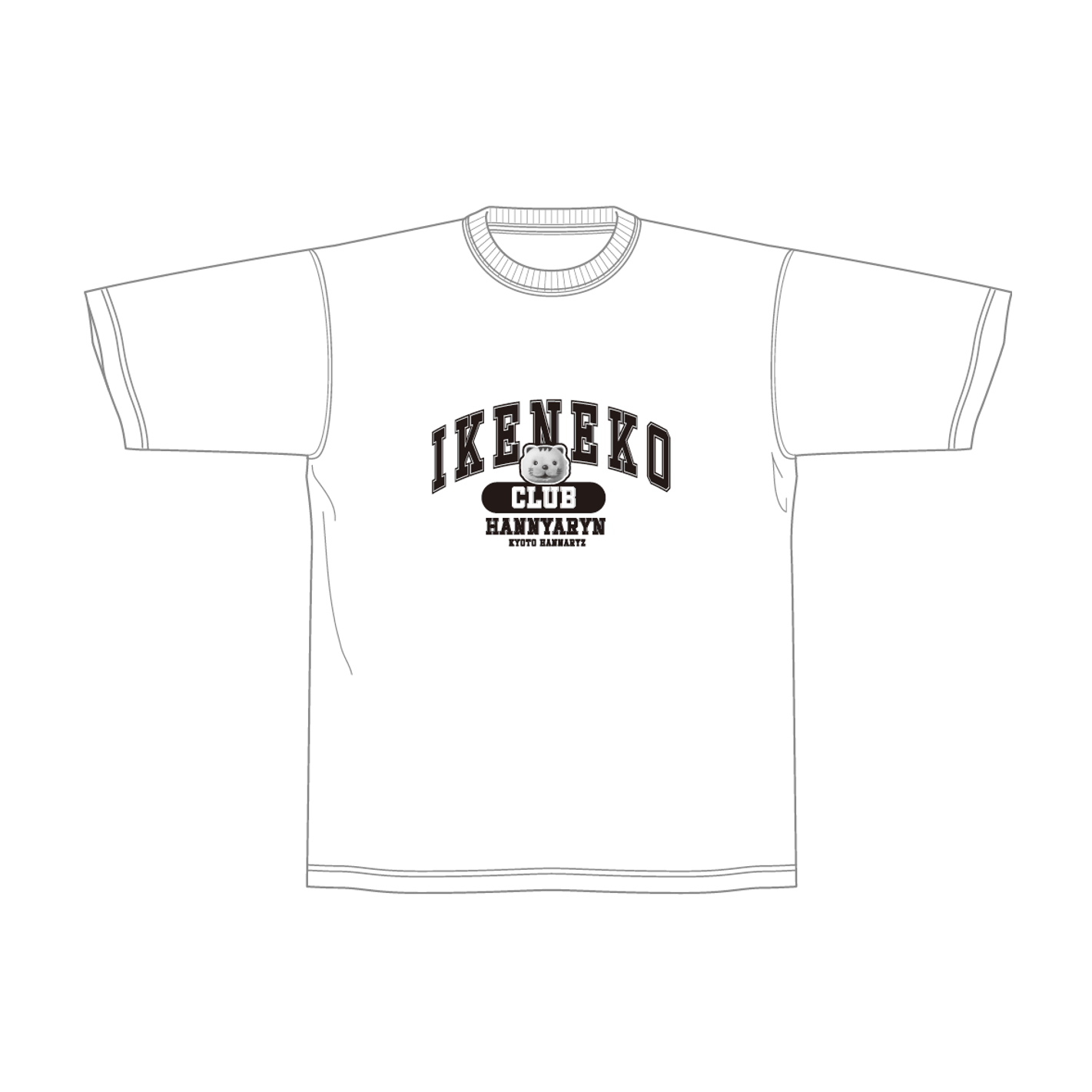 Tシャツ(イケネコクラブカレッジ風)