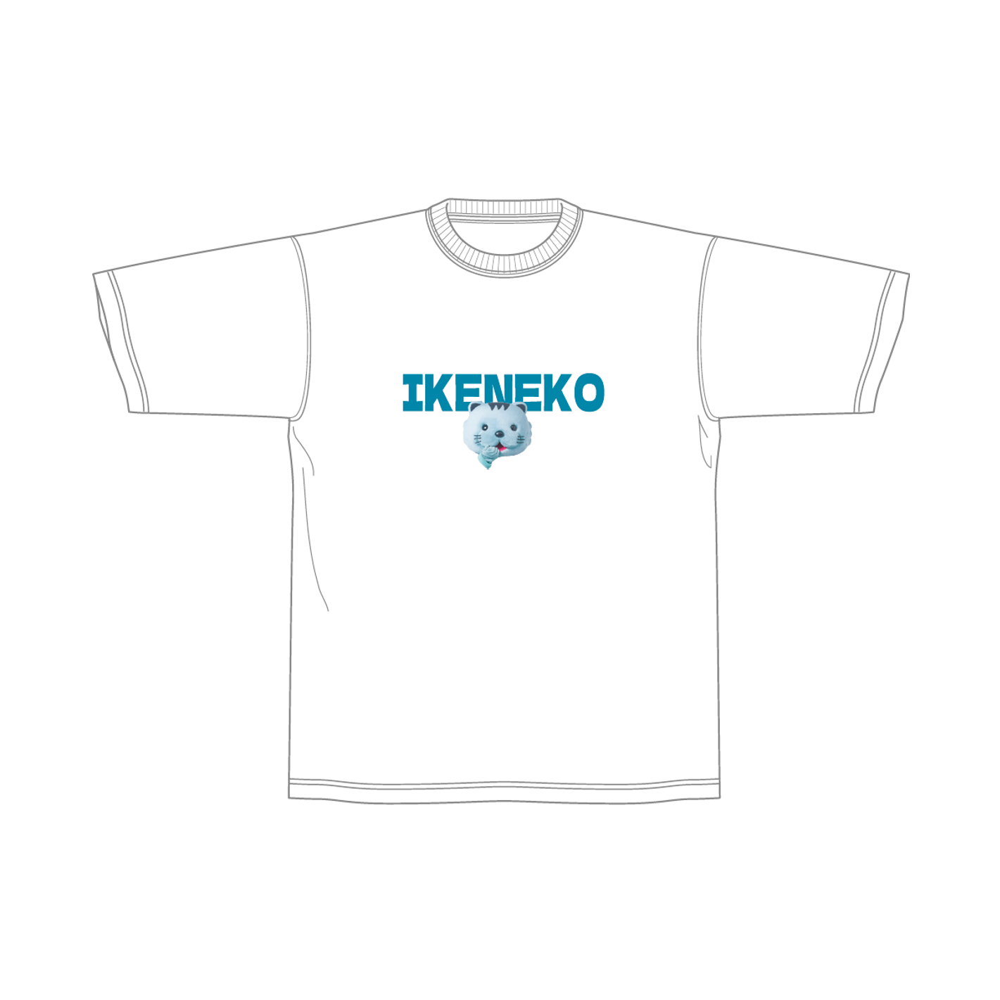 Tシャツ(イケネコクラブロゴ文字)