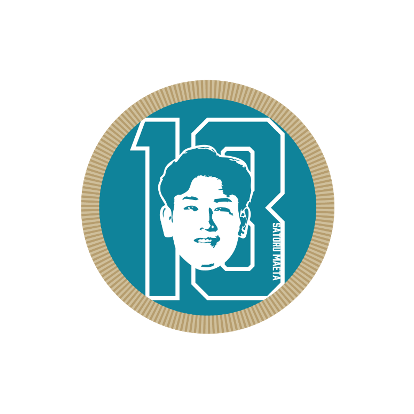 イラスト風選手ワッペン