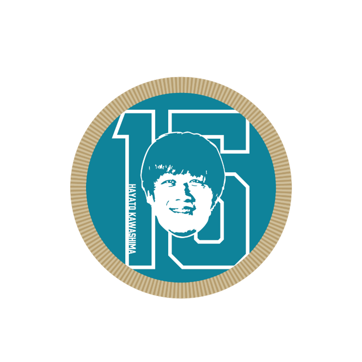 イラスト風選手ワッペン