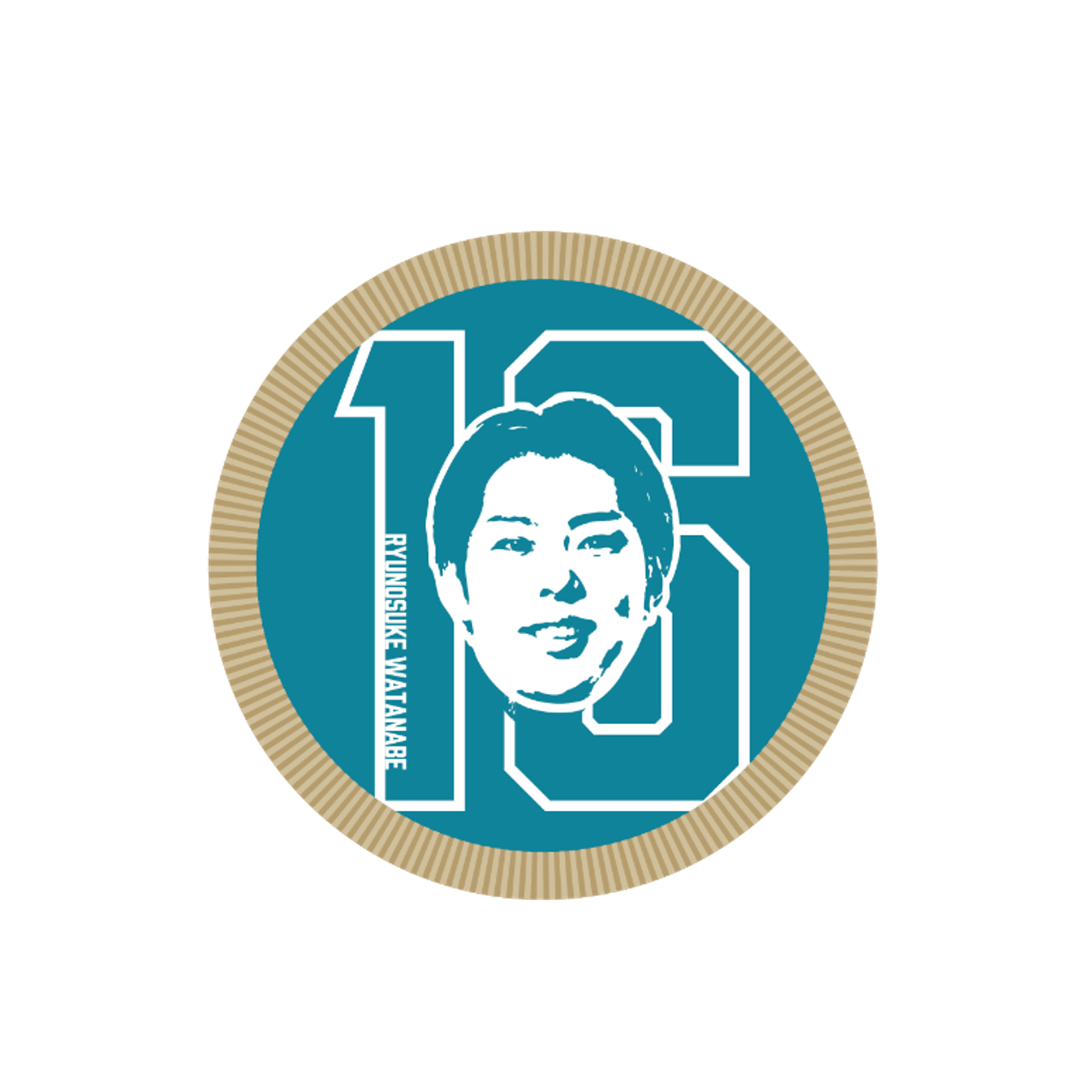 イラスト風選手ワッペン