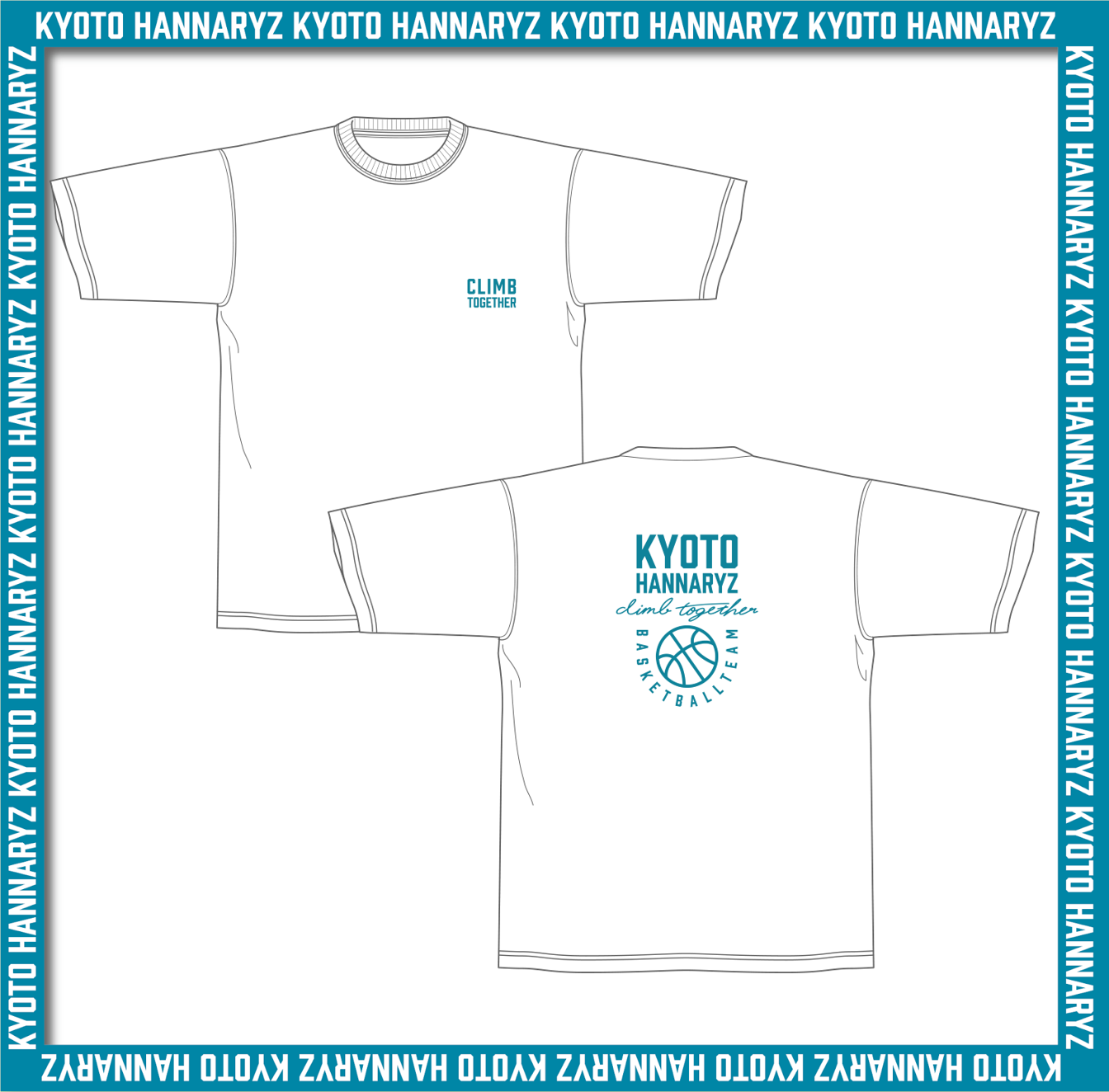 CLIMB TOGETHER バックグラフィックTシャツ
