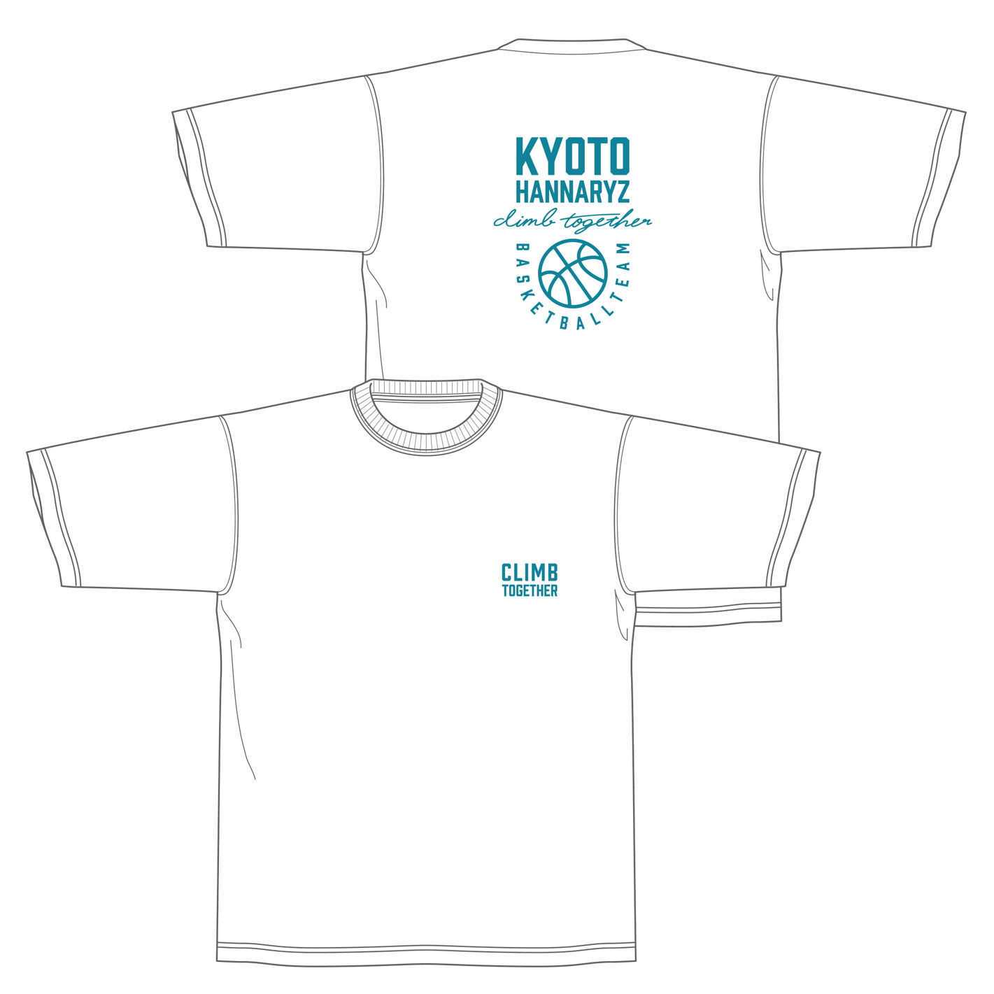 CLIMB TOGETHER バックグラフィックTシャツ